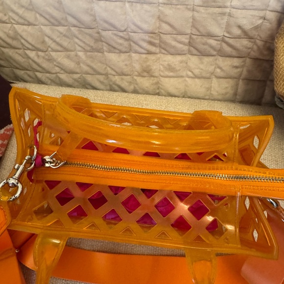 Marc Jacobs Vibrant Orange and Pink Tote - Picture 5 of 6